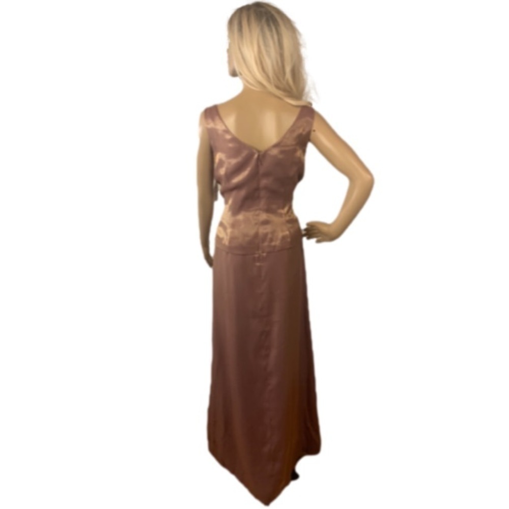 ALEX Evenings 2 piece Sandal Wood Dress Size 8 NWT - Picture 3 of 5